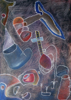 Zeitgenössisches Werk mit dem Titel « JAZZ PAINTING 21 », Erstellt von RAMON LOPEZ