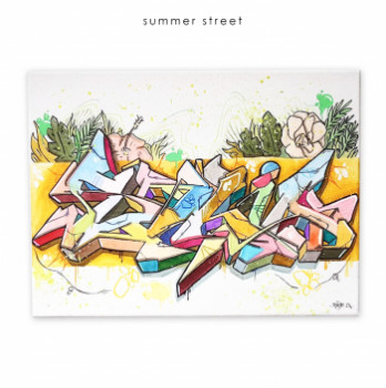 Zeitgenössisches Werk mit dem Titel « Summer street », Erstellt von SONA