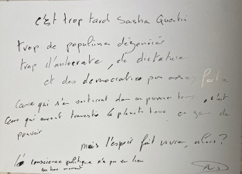 Zeitgenössisches Werk mit dem Titel « C’est trop tard ou espoirs ? », Erstellt von NICOLAS D