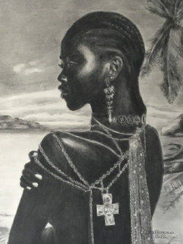 Zeitgenössisches Werk mit dem Titel « BEAUTÉ AFRICAINE II », Erstellt von JACQUES TAFFOREAU