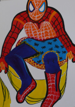 Zeitgenössisches Werk mit dem Titel « SPIDEYWOMAN », Erstellt von OH-NO-RINNE