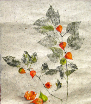 Zeitgenössisches Werk mit dem Titel « Les Physalis », Erstellt von ODILE JACENKO