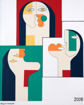 Zeitgenössisches Werk mit dem Titel « Masquerade », Erstellt von HILDEGARDE HANDSAEME