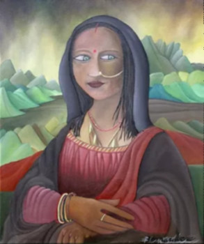 Zeitgenössisches Werk mit dem Titel « Mona Lisa de Bengalore », Erstellt von FRED BESNARDIERE