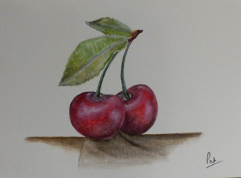 Zeitgenössisches Werk mit dem Titel « Cerises », Erstellt von PATCHA CRéATIONS