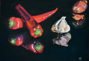 Zeitgenössisches Werk mit dem Titel « Légumes 1 », Erstellt von FRANCIS RIANCHO