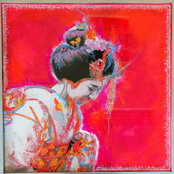 Zeitgenössisches Werk mit dem Titel « Geisha 1 », Erstellt von FRéDéRIC HAIRE