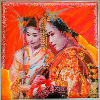 Zeitgenössisches Werk mit dem Titel « Geisha 4 », Erstellt von FRéDéRIC HAIRE