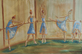 Zeitgenössisches Werk mit dem Titel « Ballet, ballerines en classe », Erstellt von KOZAR