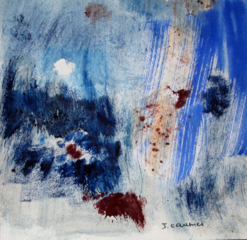 Zeitgenössisches Werk mit dem Titel « Bleu 4 », Erstellt von J. CAUMES