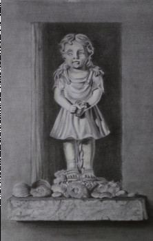 Zeitgenössisches Werk mit dem Titel « La statuette en pierre. », Erstellt von DIDIER SITAUD