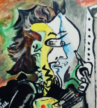 Zeitgenössisches Werk mit dem Titel « Autoportrait picasso 2 », Erstellt von SEB