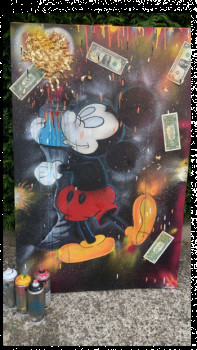 Zeitgenössisches Werk mit dem Titel « Mickey street », Erstellt von CINDY LEROUX