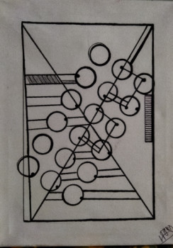 Zeitgenössisches Werk mit dem Titel « les molécules », Erstellt von VIVIANE