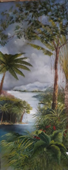 Zeitgenössisches Werk mit dem Titel « Paysage tropical », Erstellt von ODILE JACENKO