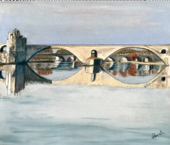 Zeitgenössisches Werk mit dem Titel « « Sous le pont » », Erstellt von RENATA LAYTOU-BRANKA