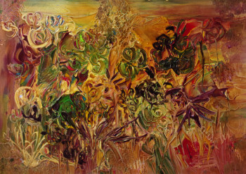 Zeitgenössisches Werk mit dem Titel « Le mystère en fleurs », Erstellt von MURIEL CAYET