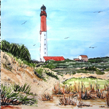 Zeitgenössisches Werk mit dem Titel « PHARE DE LA COUBRE », Erstellt von JOUAN