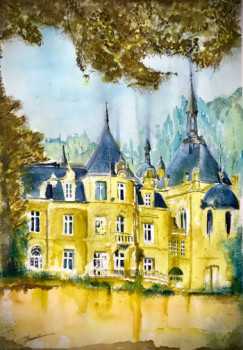 Zeitgenössisches Werk mit dem Titel « Château de Jonval (Pierrefonds) », Erstellt von LUTHER