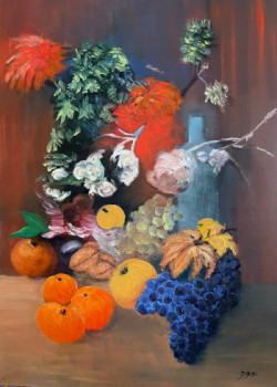 Zeitgenössisches Werk mit dem Titel « Fruits d’automne », Erstellt von DANIèLE BISI