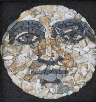 Zeitgenössisches Werk mit dem Titel « Face de Lune », Erstellt von CHA-B.