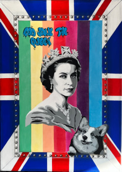 Zeitgenössisches Werk mit dem Titel « Le souvenir: God save the Queen », Erstellt von GHIS