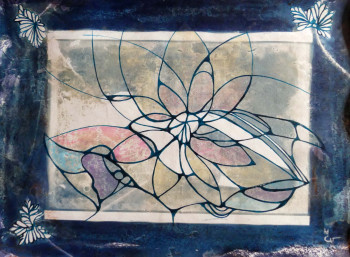 Zeitgenössisches Werk mit dem Titel « Butterfly's flower », Erstellt von VALENTINE CARRE