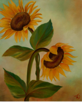 Zeitgenössisches Werk mit dem Titel « Un Amour de tournesols », Erstellt von NATHALIE JENNE