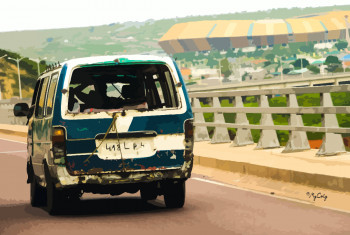 Zeitgenössisches Werk mit dem Titel « On the road », Erstellt von MYCOTY