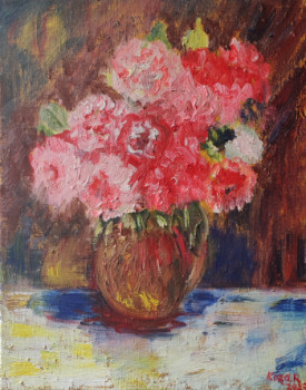 Zeitgenössisches Werk mit dem Titel « Pivoines », Erstellt von KOZAR