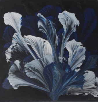 Zeitgenössisches Werk mit dem Titel « fleur bleue », Erstellt von HESSE