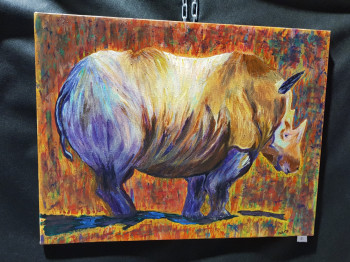 Zeitgenössisches Werk mit dem Titel « Rhino color », Erstellt von KATH