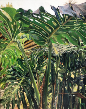 Zeitgenössisches Werk mit dem Titel « Le Pouvoir de Monstera », Erstellt von JO PAINTER