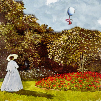 Zeitgenössisches Werk mit dem Titel « Porcinet, dans le vent ( based on a painting by Claude Monet) », Erstellt von BENNY ARTE