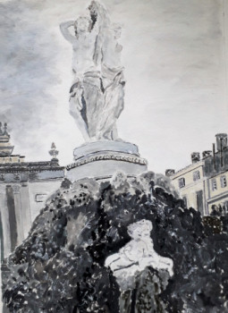 Zeitgenössisches Werk mit dem Titel « Montpellier, place de la Comédie », Erstellt von FRANCIS MICHOT