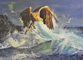 Zeitgenössisches Werk mit dem Titel « Aigle de Mer », Erstellt von JULIAN WHEAT