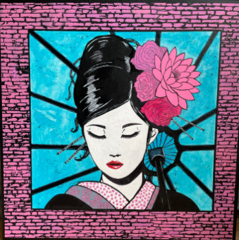 Zeitgenössisches Werk mit dem Titel « Geisha », Erstellt von VEG