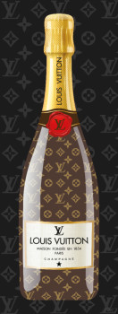 Zeitgenössisches Werk mit dem Titel « LV Champagne bottle », Erstellt von JHC