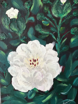 Zeitgenössisches Werk mit dem Titel « Pivoines », Erstellt von JACQUELINE