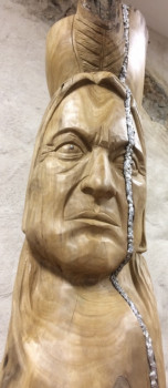 Zeitgenössisches Werk mit dem Titel « SITTING BULL », Erstellt von SYLVIE BONNEAU