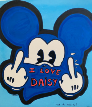 Zeitgenössisches Werk mit dem Titel « I love Daisy and she loves me ! », Erstellt von GINETTE