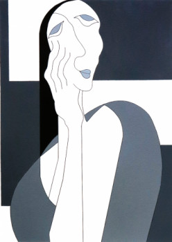 Zeitgenössisches Werk mit dem Titel « La Penseuse », Erstellt von HILDEGARDE HANDSAEME