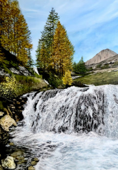 Zeitgenössisches Werk mit dem Titel « Le printemps dans la montagne », Erstellt von RITA