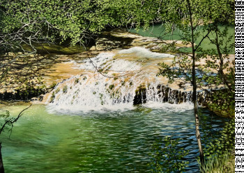 Zeitgenössisches Werk mit dem Titel « La cascade », Erstellt von RITA