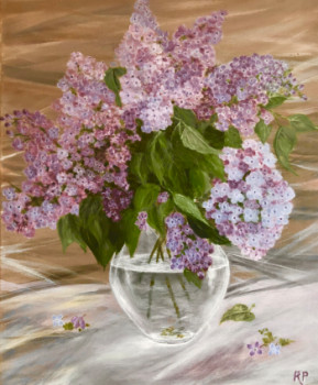 Zeitgenössisches Werk mit dem Titel « Les lilas », Erstellt von RITA