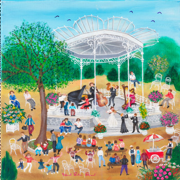 Zeitgenössisches Werk mit dem Titel « Le Kiosque à Musique/The Bandstand », Erstellt von YOLANDE SALMON-DUVAL