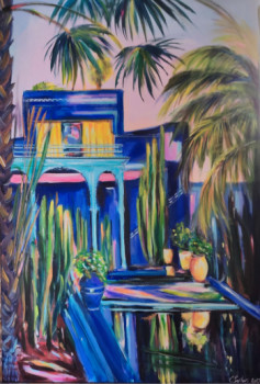 Zeitgenössisches Werk mit dem Titel « Majorelle, sunshine », Erstellt von CLICKART+