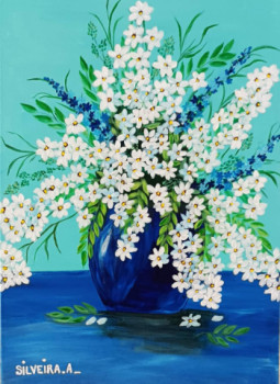 Zeitgenössisches Werk mit dem Titel « Les Marguerites », Erstellt von SILVEIRA ANTOINE