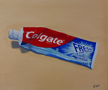 Zeitgenössisches Werk mit dem Titel « Tube de dentifrice », Erstellt von JEAN-CLAUDE ROBLES