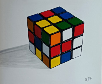 Zeitgenössisches Werk mit dem Titel « Rubik's cube », Erstellt von JEAN-CLAUDE ROBLES